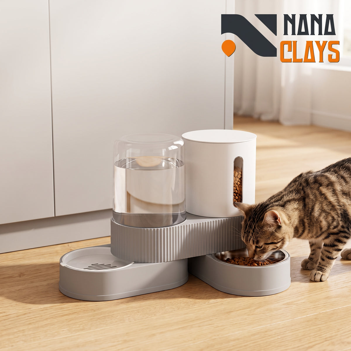 Rotatable Pet Feeder and Water Dispenser