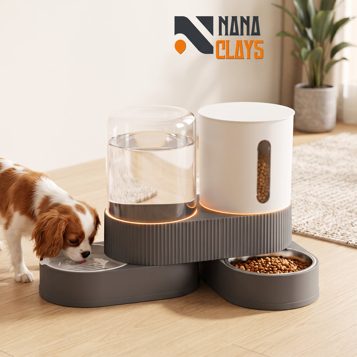 Rotatable Pet Feeder and Water Dispenser