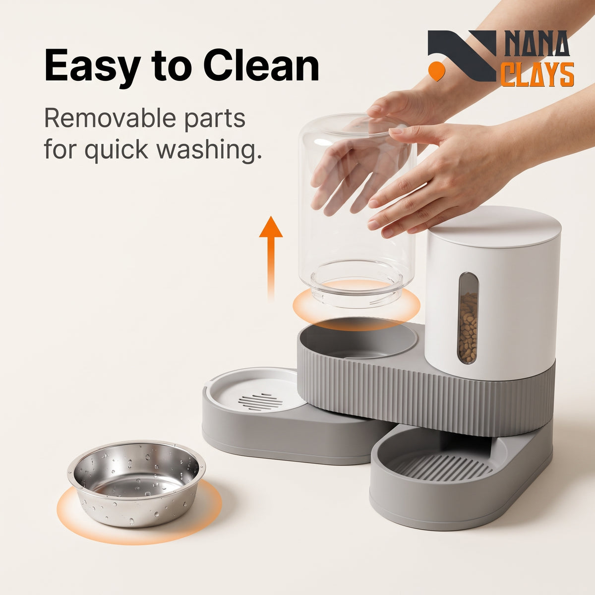 Rotatable Pet Feeder and Water Dispenser