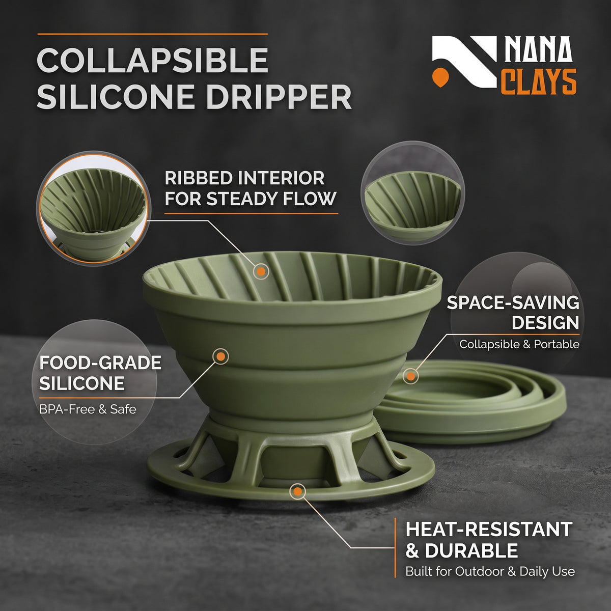 Foldable Silicone Dripper