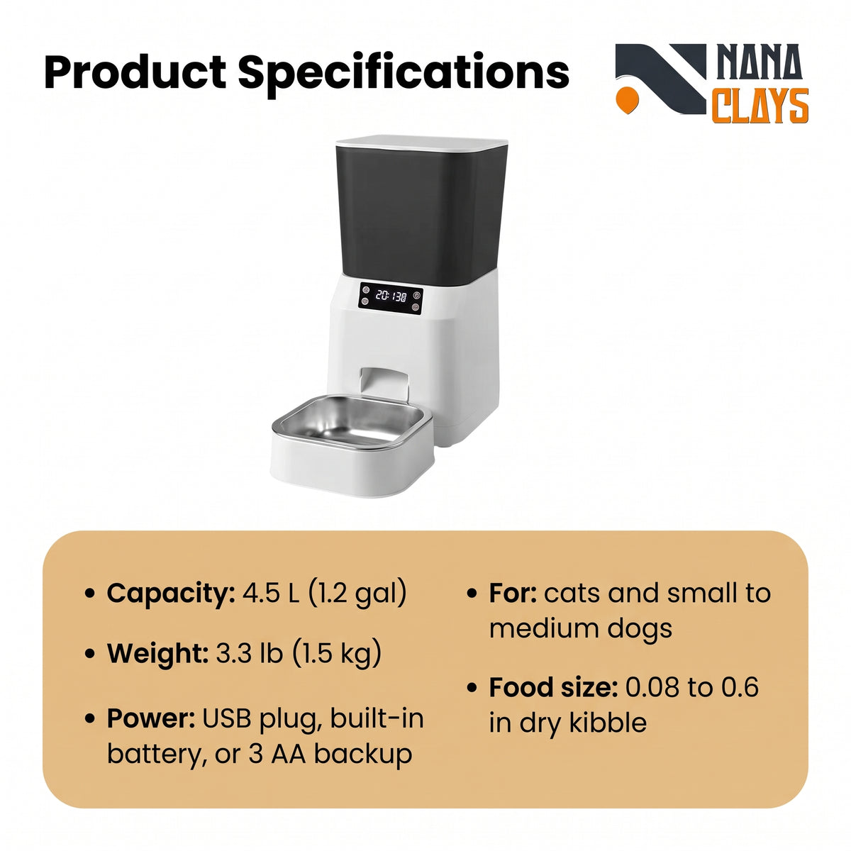 Automatic Pet Feeder with LCD Timer