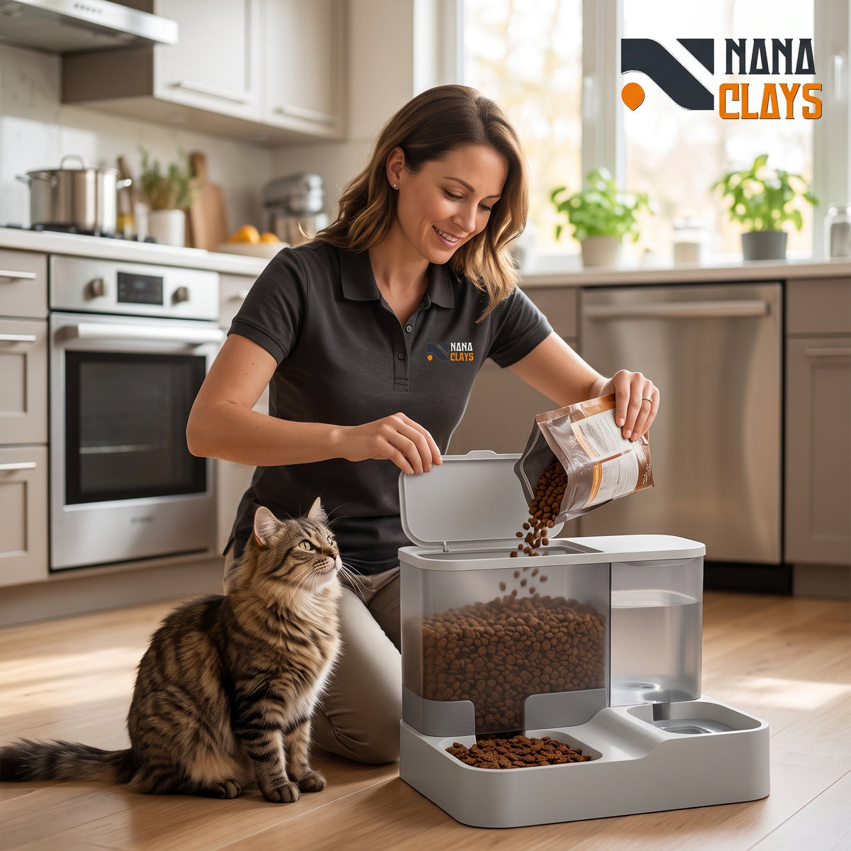 Automatic Cat Food and Water Dispenser